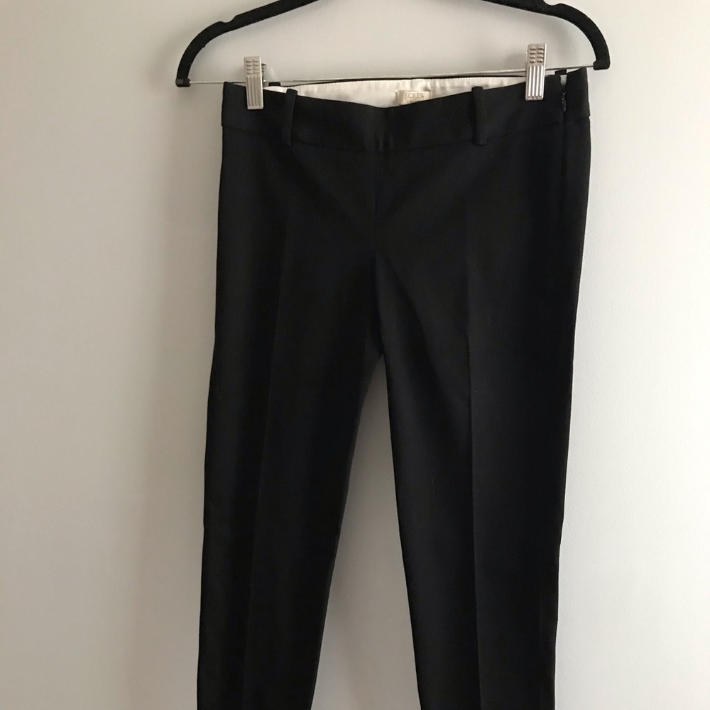 J. Crew trousers black tapered stretch